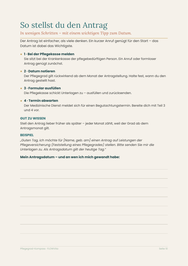 Antrag stellen